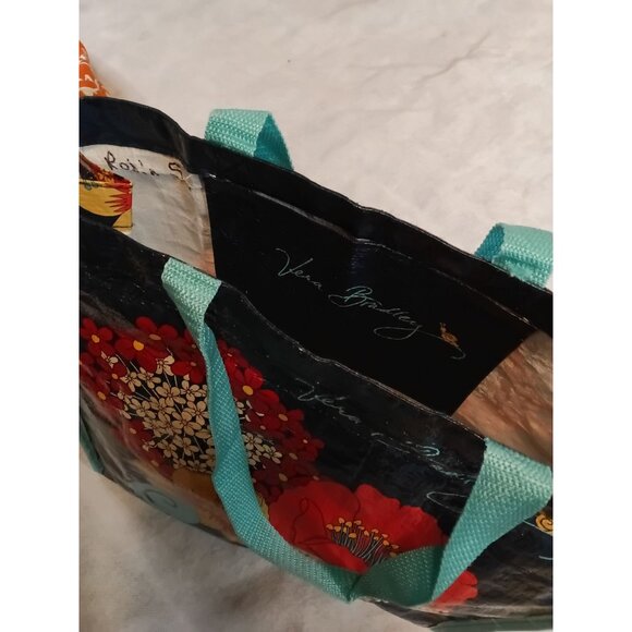 Vera Bradley Reusable Tote Bag Floral & Snail Design - Picture 5 of 6